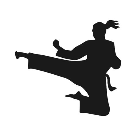 Karate Girl Silhouette Cuttable Design Png Dxf Svg And Eps File Etsy