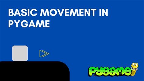 Basic Movement In Pygame Smooth Movement Python Youtube