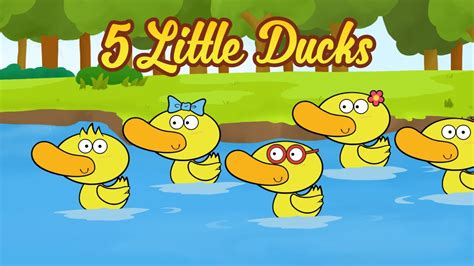Five Little Ducks 5 Little Duck Song With Lyrics Nursery Rhymes By