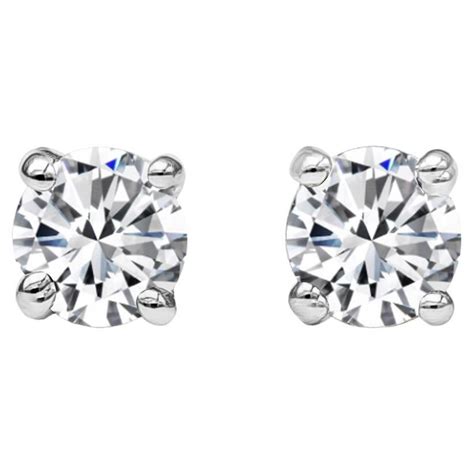 Round Brilliant Diamond Stud Earrings At Stdibs