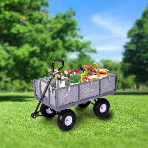 Buy Horseshoe Heavy Duty Steel Mesh Garden Cart Utility Wagon Installed