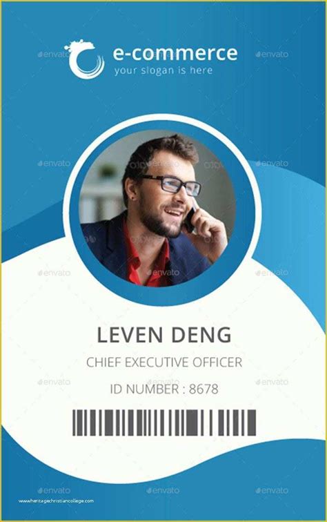 Staff Id Card Template Free Of Template For Identification Card Id