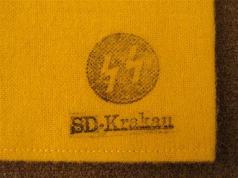 Nazi Ss Armband Yellow Wool Wlarge Ss Runes Lot 859646