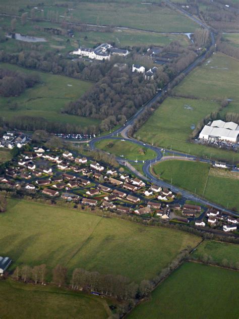 Templepatrick Roundabout From The Air © Thomas Nugent Cc By Sa20