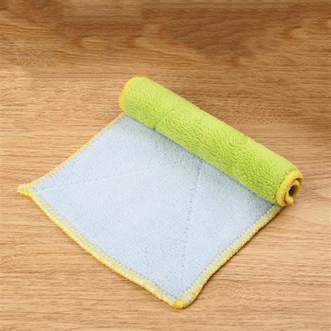 Rinhoo 5pcs Double Sided Microfiber Dish Towels Thickening Cloth Dish