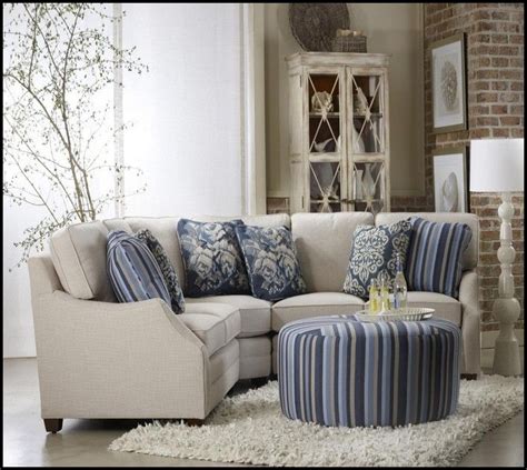 The l shape can be as subtle as a single armchair at one end of a sofa or as this living room layout is also great for smaller homes which don't have a separate dining room. Small Scale Sectional Sofa
