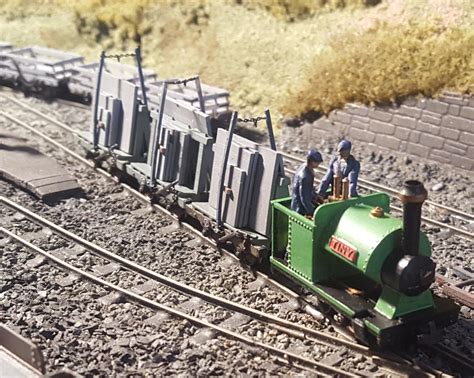Oo9009 Corris Slate Slab Trestle Wagons X 3 Narrow Gauge Railway Hoe