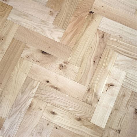 Vincent Collection Great Value Unfinished Oak Herringbone Wood Floors