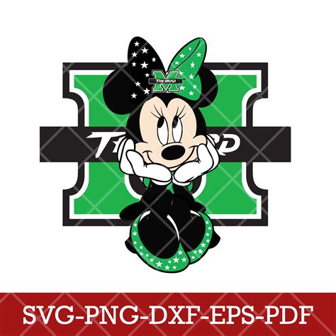 Marshall Thundering Herd Mickey Ncaa Svg Dxf Eps Png Digit Inspire
