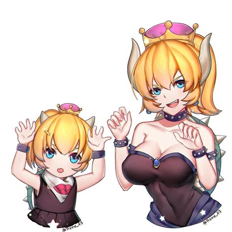 Bowsette And Bowsette Jr Bowsette Monster Characters Super Mario