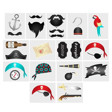 Printable Pirate Photo Booth Props Be A Pirate Party Props Instant