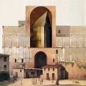 Beniamino Servino. Italian Picturesque. Architecture Rendering, School ...