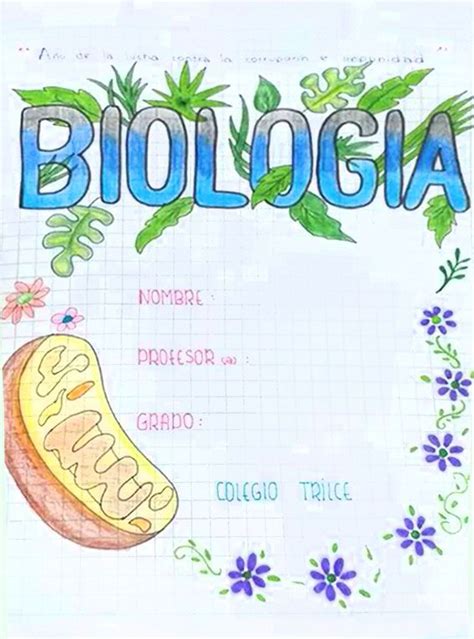 Caratula De Biología Caratula De Biologia Portadas De Biologia