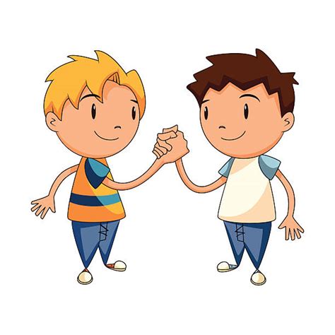 Two Male Friends Clip Art Vector Images And Illustrations Istock