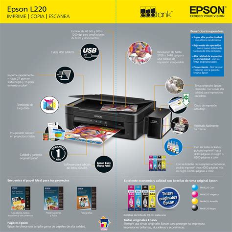 Download drivers, access faqs, manuals, warranty, videos, product registration and more. IMPRESORA EPSON L220