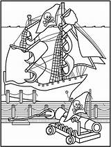 Ship Cannon sketch template