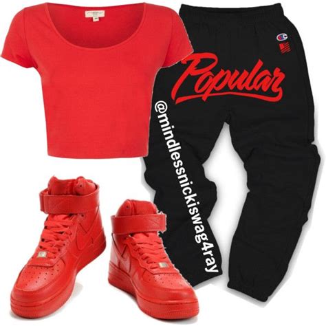 Popular Red Swag Outfits Lazy Day Outfits Fashion
