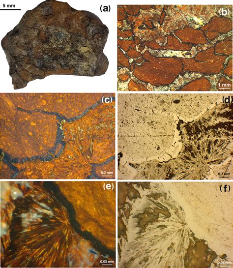 Brown Iron Ore Nodule Sample 588916 A General View B Clastic