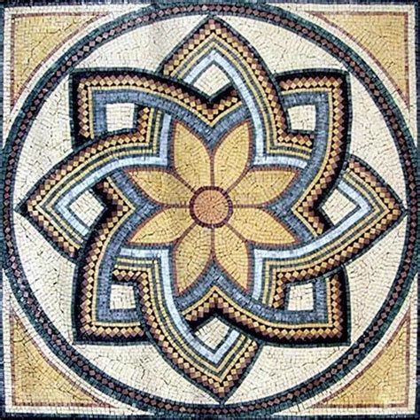 Roman Art Flower Mosaic - Octavia | Geometric | Mozaico