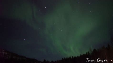 The Aurora Borealis Pulsates And Dances Over A Frozen Lake Levi Finland