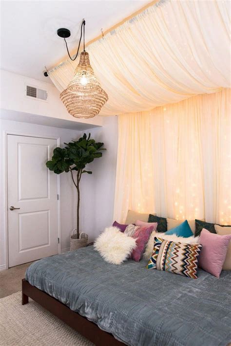24 Cute Diy Boho Room With A Canopy Bed Canopy Bed Diy Bedroom Diy
