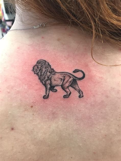 Small Back Lion Tattoo Picture Lion Tattoo Small Tattoos Simple