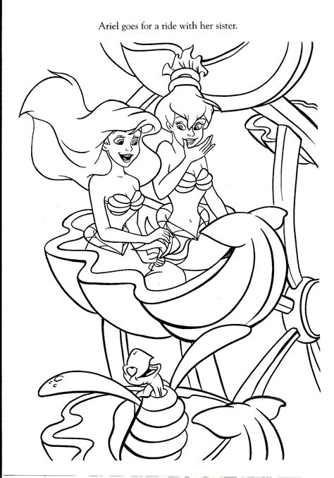 The Little Mermaid Sisters Coloring Pages Dejanato