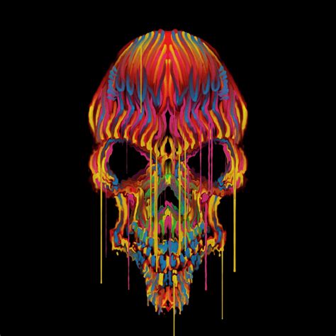 Melting Skull Of The Day Psychedelicartwork