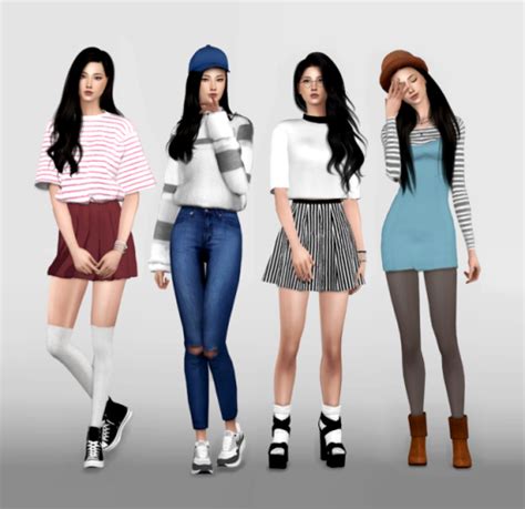 17 Inspirational Kpop Outfits Sims 4 Korean Fashion
