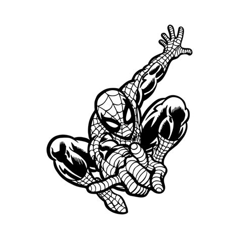 Spiderman 4 Silhouette outline Marvel Comics spider man | Etsy