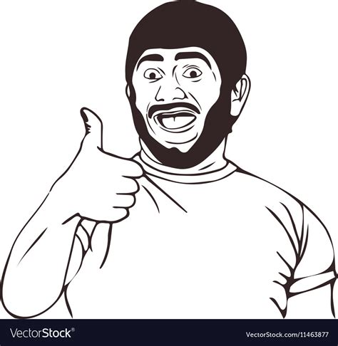 Lol Happy Guy Meme Face For Any Design Royalty Free Vector
