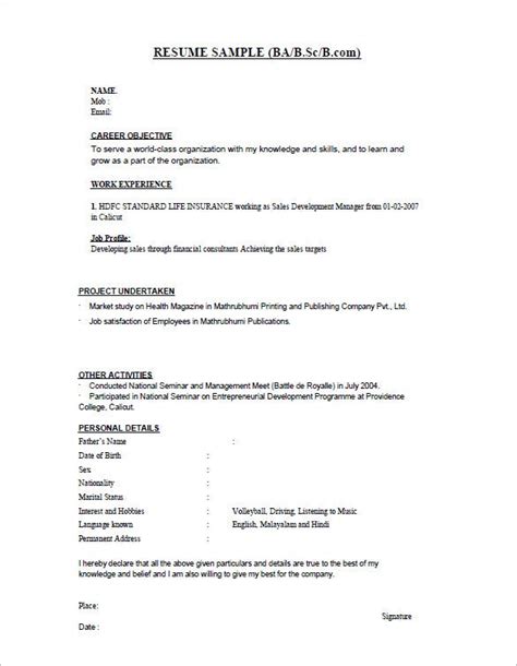 Resume making tips with sample resume model templates. 16+ Resume Templates for Freshers - PDF, DOC | Free ...