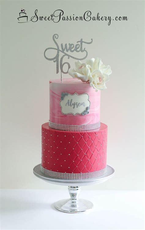 Bling Pink Sweet 16 Cake Pink Sweet 16 Cake Sweet 16 Cakes Pink