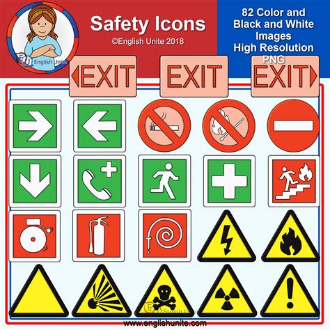 Clip Art August Freebie Safety Icons Teacha