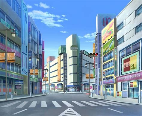 Anime Street Scenery by OtakuKyeopta on DeviantArt Ilustración de paisaje Paisajes dibujos