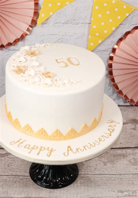 To make the cake a happy 50th birthday cake, choose from one of our exciting cake 50 alphabet cake, over the. 50th Wedding Anniversary Cake - Cakey Goodness