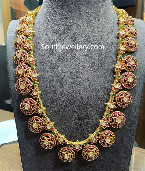 Antique Gold Ruby Bottu Mala Indian Jewellery Designs