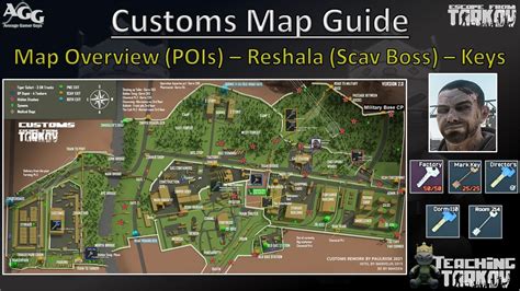 Customs Map Guide Overview Reshala Keys Teaching Tarkov Youtube