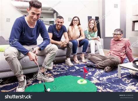 Group Young Adults Have Fun Playing Stock Photo 425884570 Shutterstock