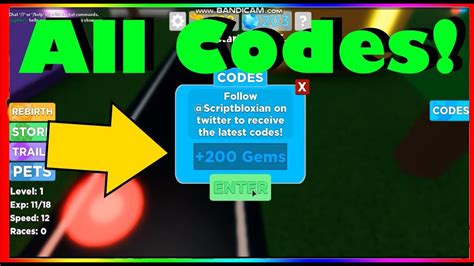 All New 2019 Legends Of Speed Codes Roblox Youtube