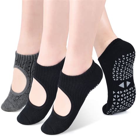 Pairs Yoga Socks With Grips Womens Non Slip Socks Slipper Socks For Pilates Ballet Dance