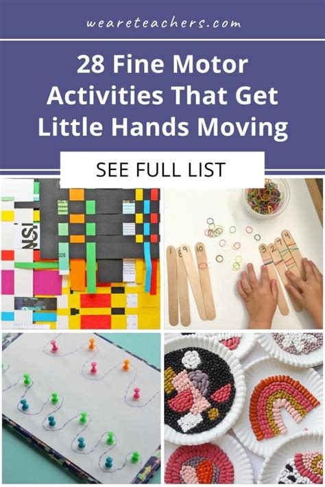 List Of Fine Motor Skills Activities For 5 Year Olds