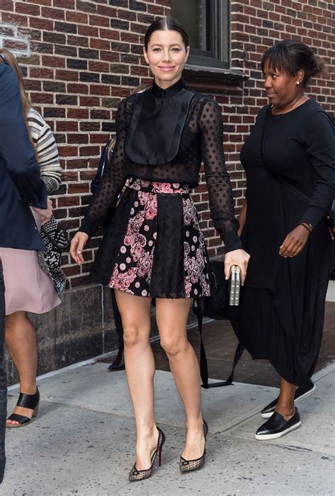 JESSICA BIEL Arrives At Late Show With Stephen Colbert In New York 09