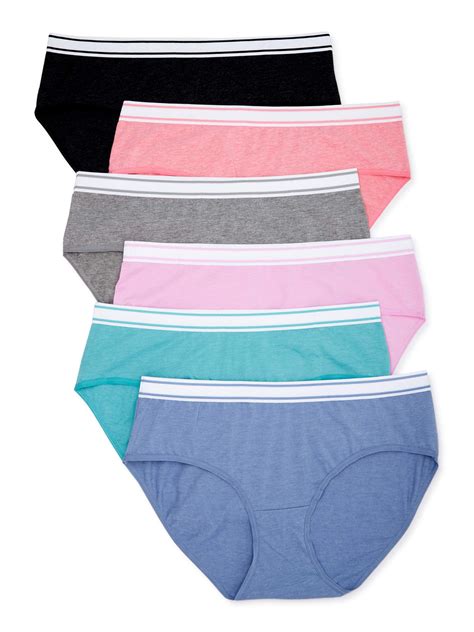 Secret Treasures Womens Cotton Stretch Hipster Panties 6 Pack