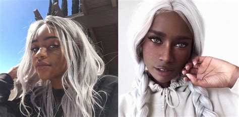 Bee Melvnin Gambian Model Who Has Silver White Hair Since Birth In