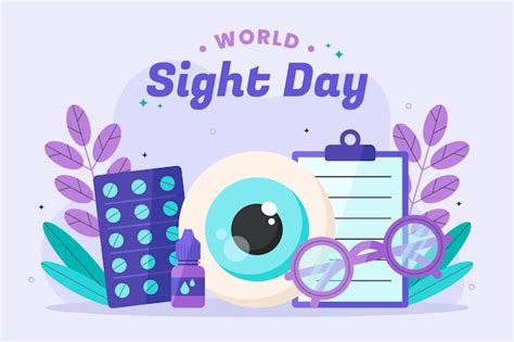 Free Vector Hand Drawn Flat World Sight Day Background