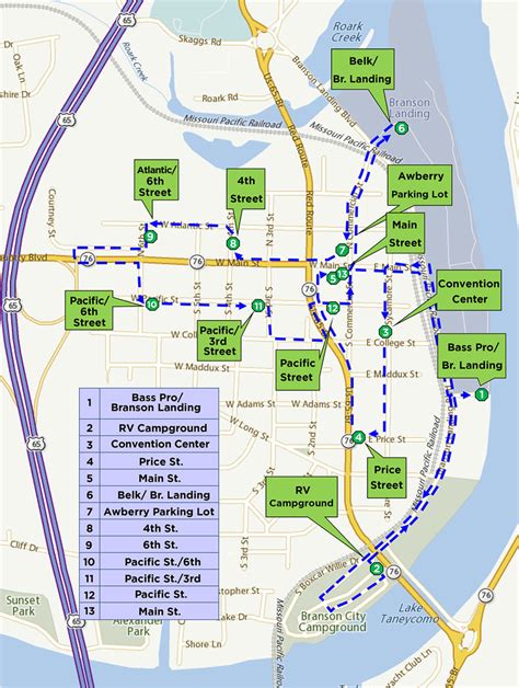 Nashville Trolley Tour Route Map