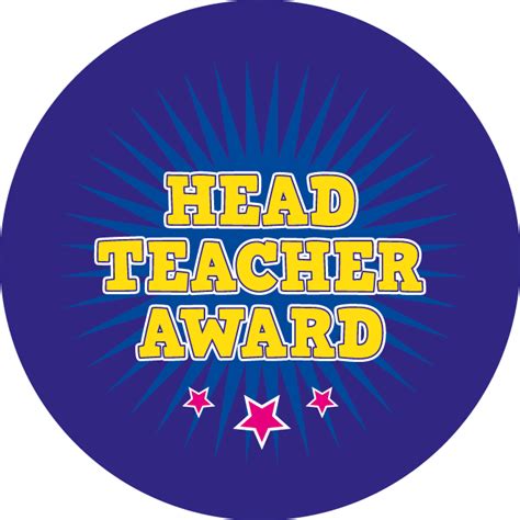 Personalised Head Teacher Award Badges 10 Badges 50mm