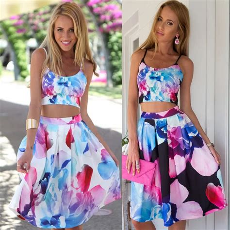 2015 Brand Summer 2 Piece Set Women Top High Quality Clothing Set And