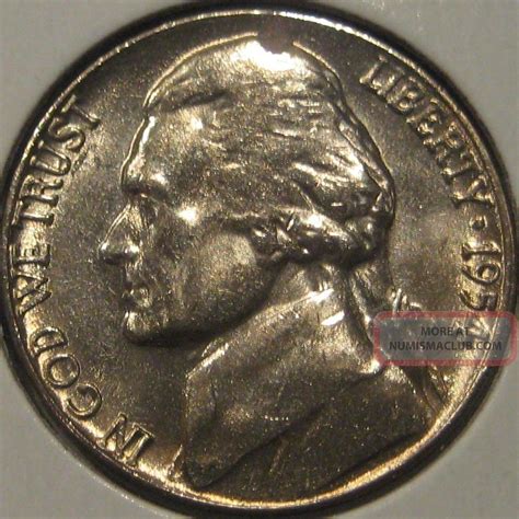 1954 D Jefferson Nickel Coin Bu Unc Ms O10